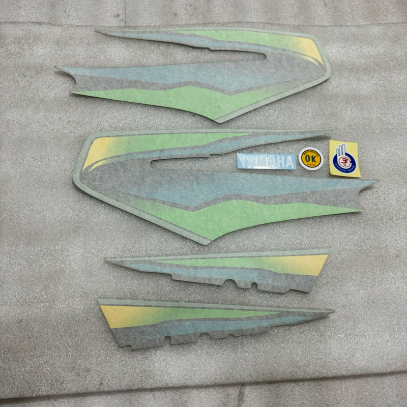 stiker stripping striping decal graphic Yamaha RX king RXK RX K 135 master hijau botol 1999 2000 Ori