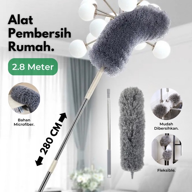 Kemoceng Teleskopik Microfiber Kemoceng Tongkat Lipat Kemoceng Panjang Microfiber
