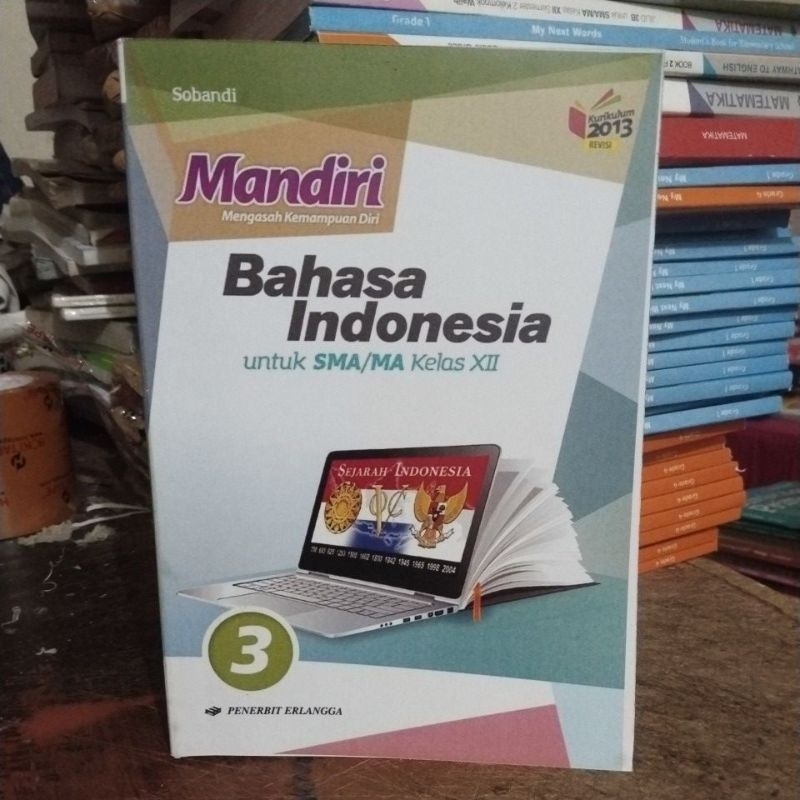 buku mandiri bahasa Indonesia SMA kelas 3-12 penerbit erlangga