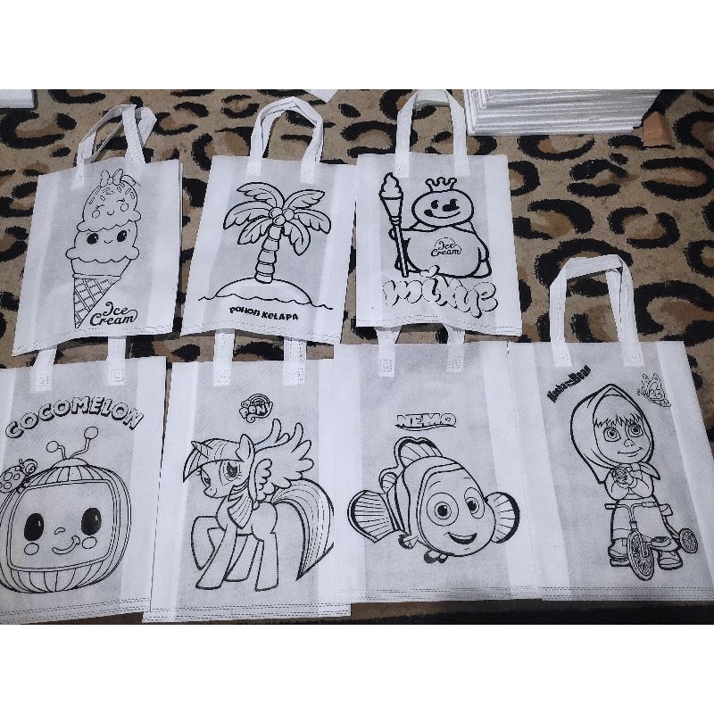 

paket 25 pcs tas lukis spunbond