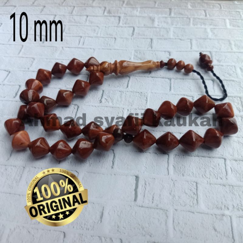 tasbih kaukah isi 33 asli original motif wajik ukuran besar 10 mm