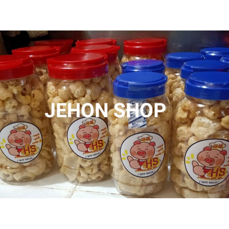 

KERUBIKERUPUK kulit babi toples 2literB2 kualitas premium import 18gram