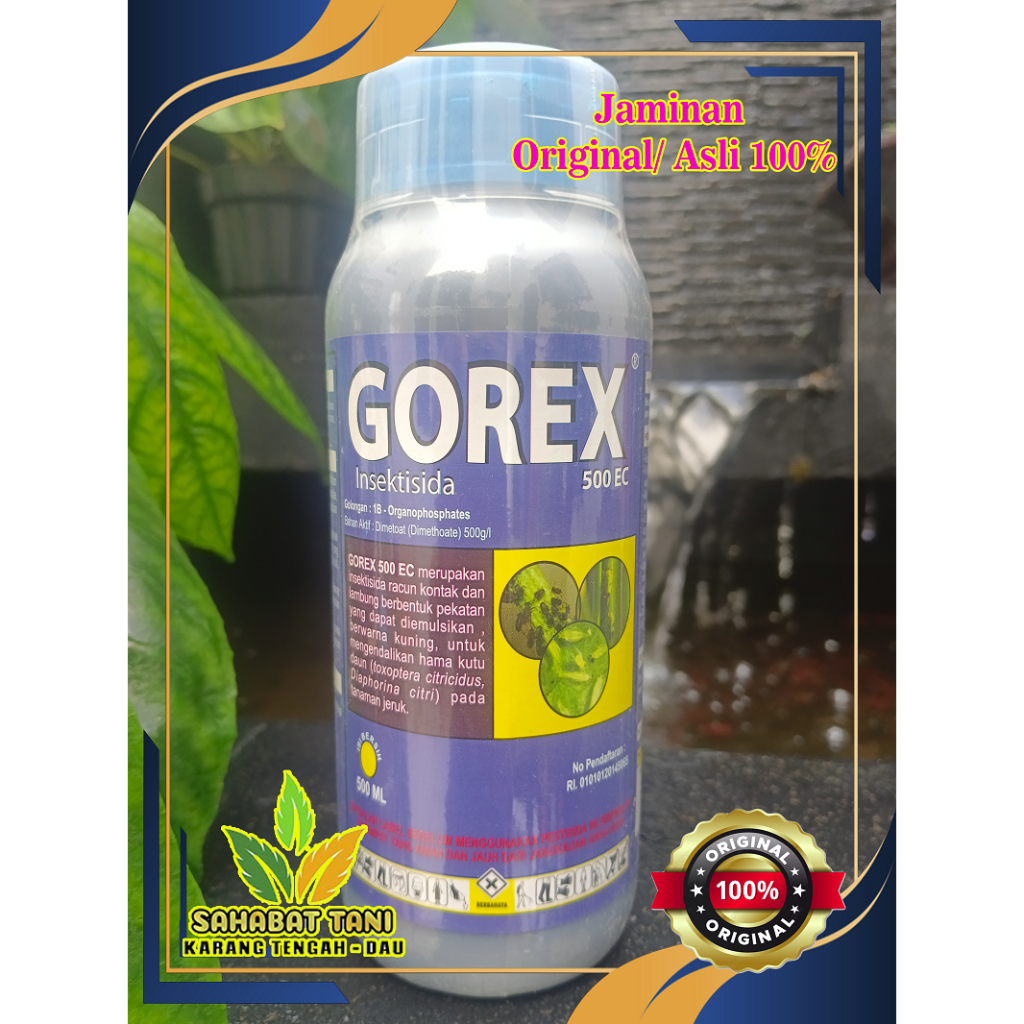 Insektisida Pemabasmi Hama lalat buah GOREX 500EC isi 500ml Bahan Aktif DIMETOAT 500g/liter