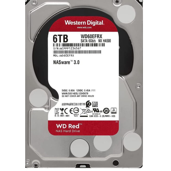 Hardisk Server NAS WD RED 6TB HDD Original