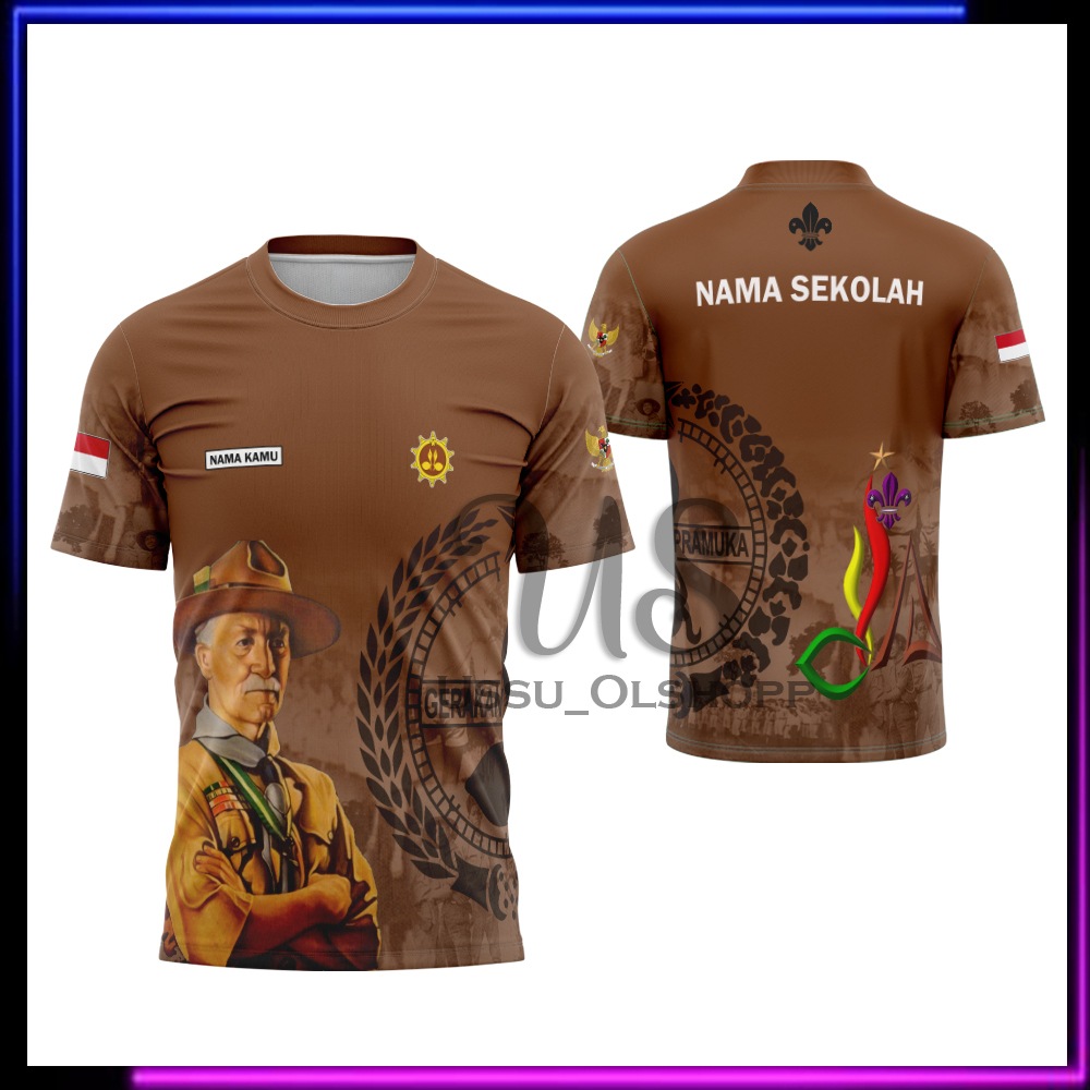 Kaos Pramuka | Baju Kaos Jersey Pramuka Indonesia Fullprint | Jersey Pramuka | Kaos Pramuka Printing