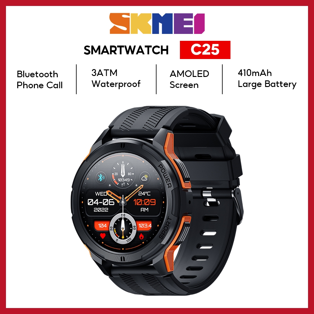 Skmei smartwatch pria amoled jam tangan olahraga hp digital anti air 1ATM  jam tangan pintar for android ios-1
