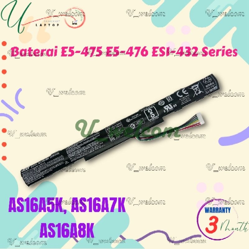 Baterai acer Aspire ES1-432 AS16A7K , AS16A8K