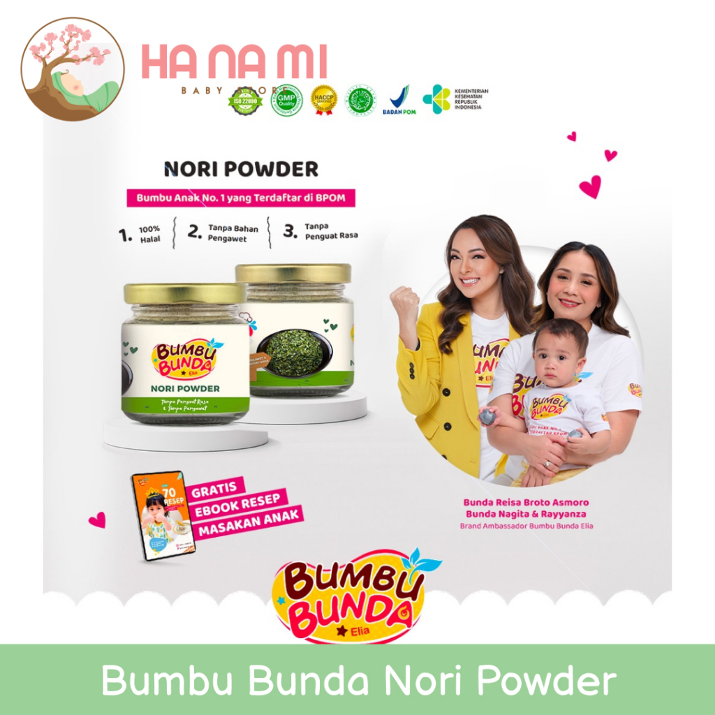 

Bumbu Bunda Elia Nori Powder / Bumbu Anak Non MSG / Bumbu MPASI / Bumbu Tabur / Seaweed Powder / Bubuk Rumput Laut