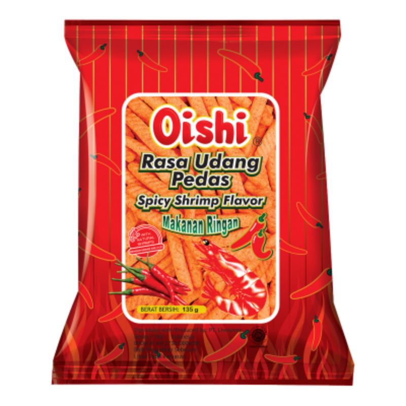 

Oishi Kraker Udang Pedas Makanan Ringan 130 g