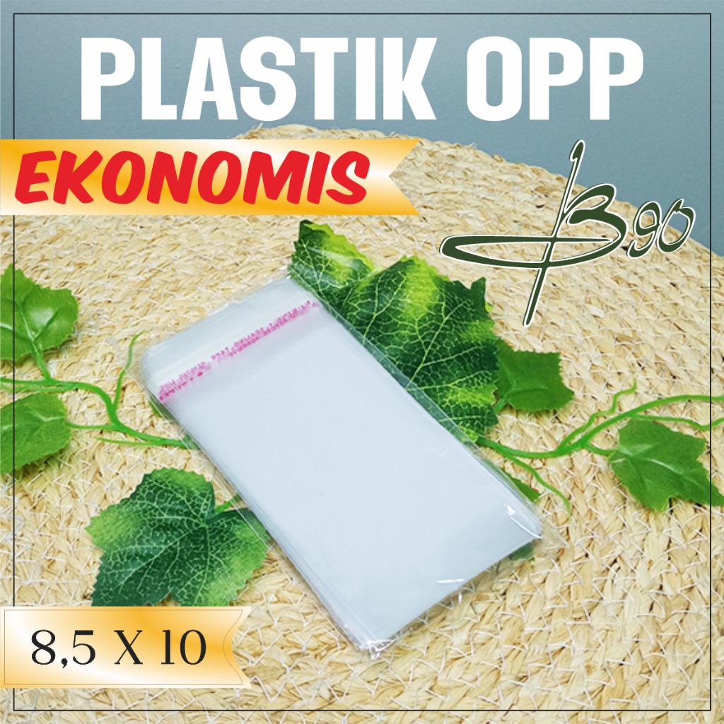 Plastik opp 8,5x10 cm / Kantong Plastik OPP Ekonomis / Plastik seal /plastik 8,5x10 cm  Ekonomis Isi