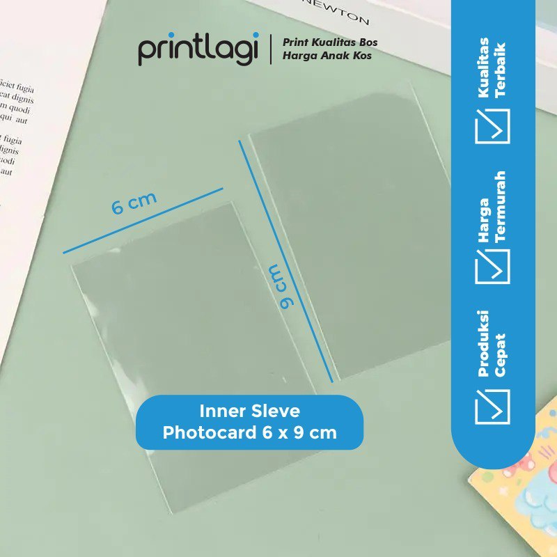 

Plastik 6 x 9 Cm / Inner Slevee Photocard