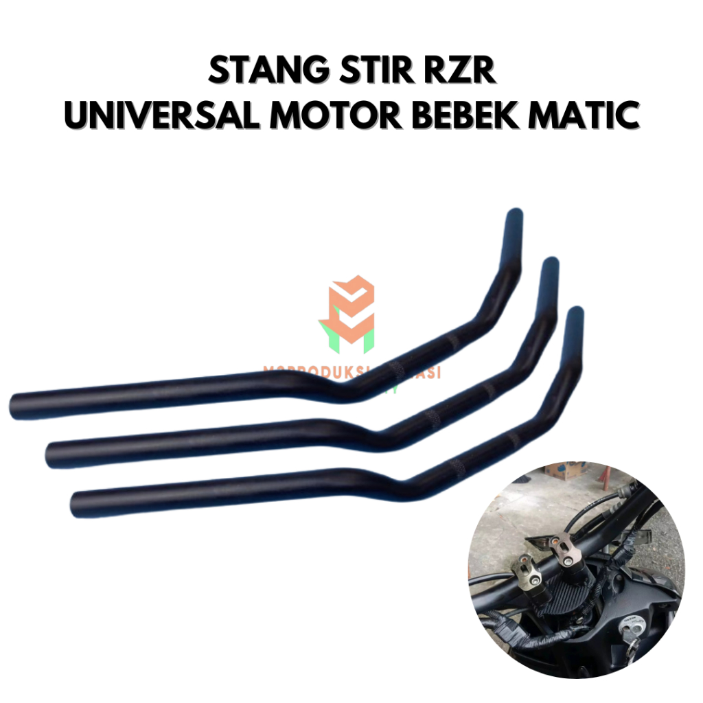 Stang RZR Custom Stir Variasi Setang Motor Panjang 65CM Balap Roadrace Universal Motor
