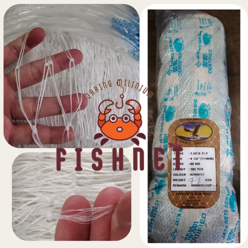 jaring milenium/jaring pintal/jaring ply/4½Inci18ply 60md 100ydstate