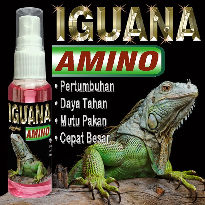 IGUANA AMINO FOOD SUPLEMENT REPTILE VITAMIN IGUANNA HIJAU BATU BLUE DIAMOND PENAMBAH NAFSU MAKAN OBA