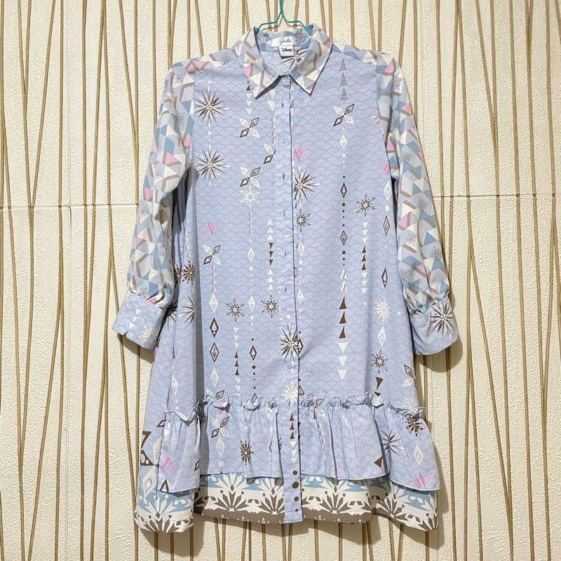 Preloved Geulis x Disney Frozen Tunic / Atasan Tunik + Free Original Pouch