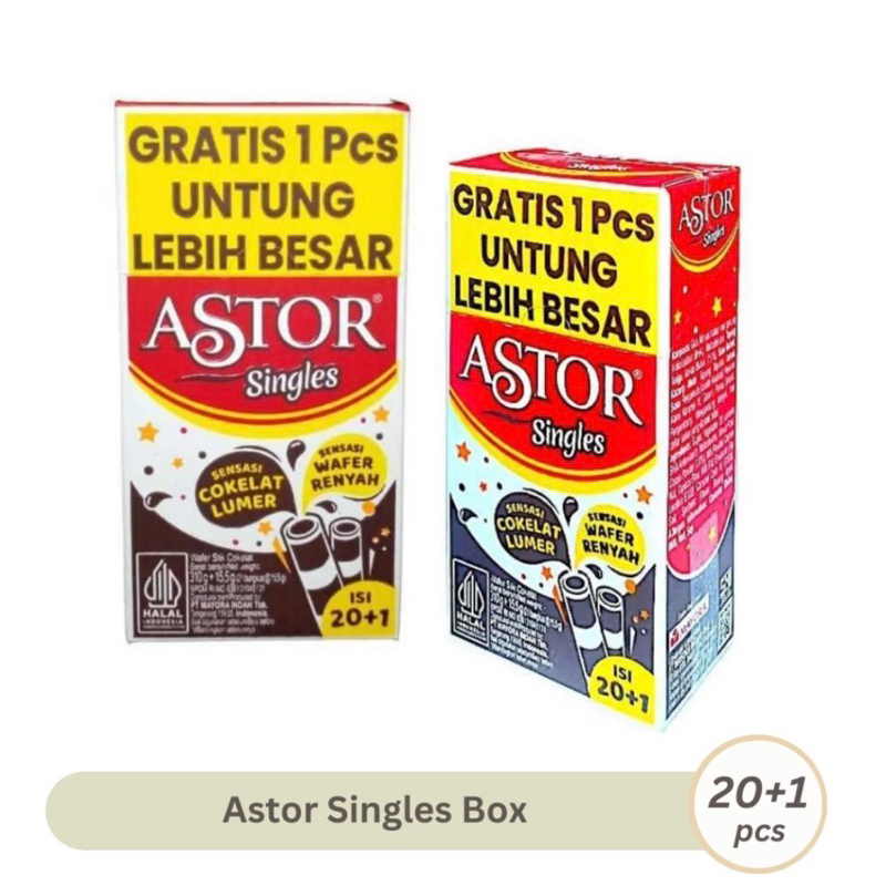 

ASTOR SINGLE COKLAT LUMER 1 BOX ISI 20+1PCS