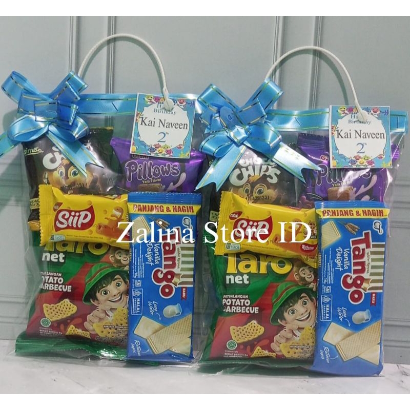

Bingkisan snack ulang tahun anak / Paket snack ulang tahun anak tanpa susu