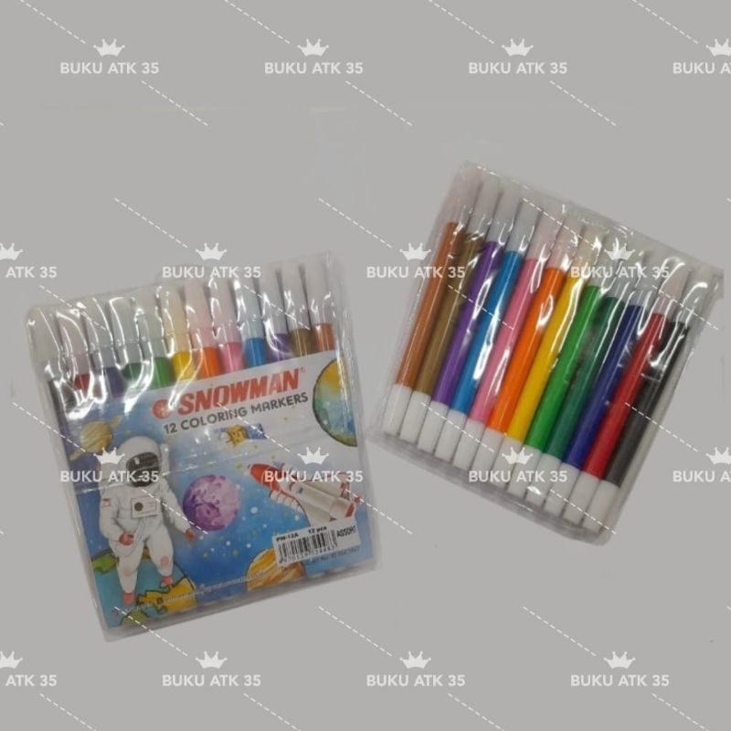 

Spidol Kecil merk SNOWMAN 12 warna