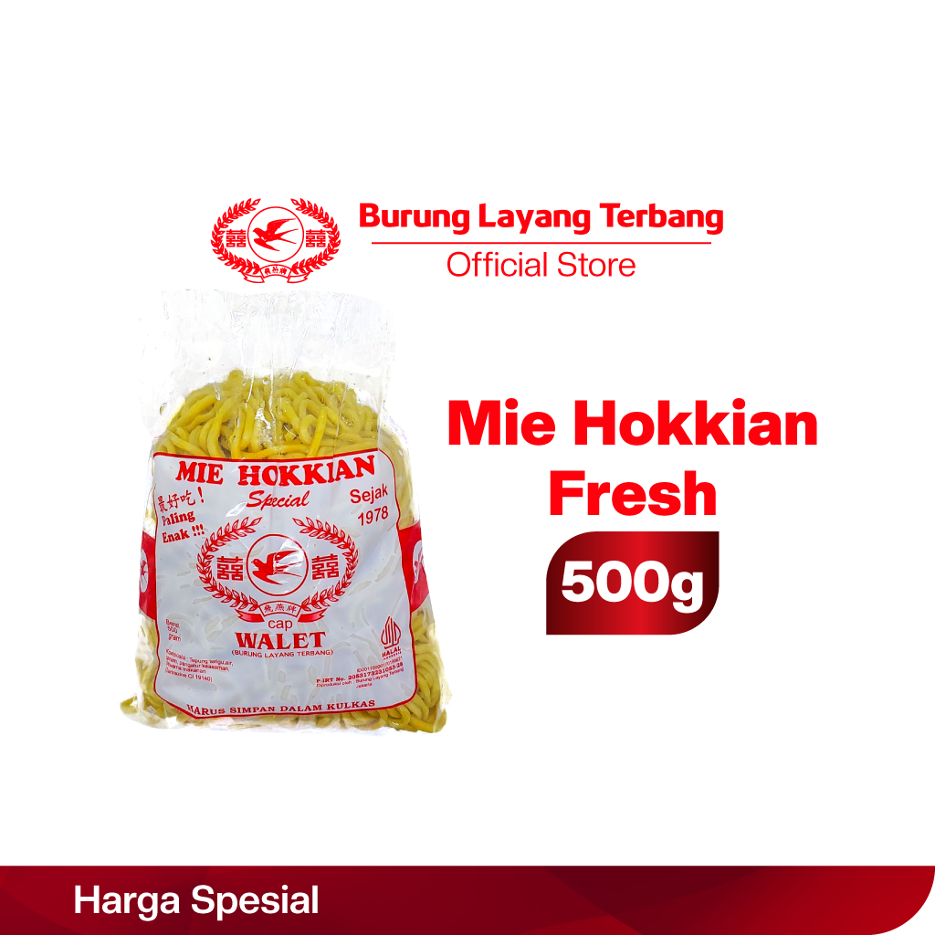 

Mie Hokkian Fresh 500G Burung Layang Terbang