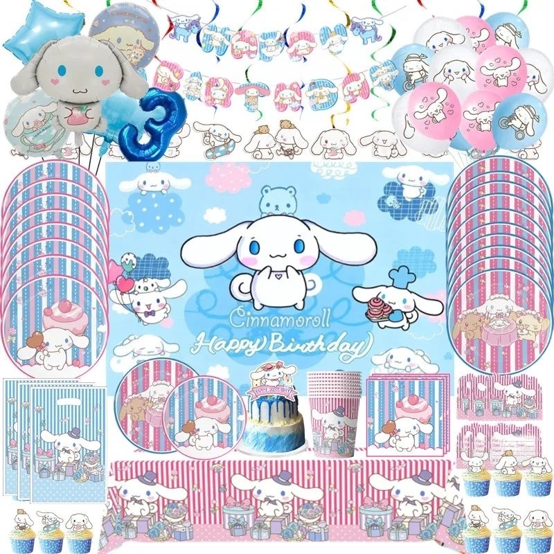 CINNAMOROLL Paket perlengkapan dekorasi pesta ulang tahun CINNAMOROLL birthday decoration perlengkap