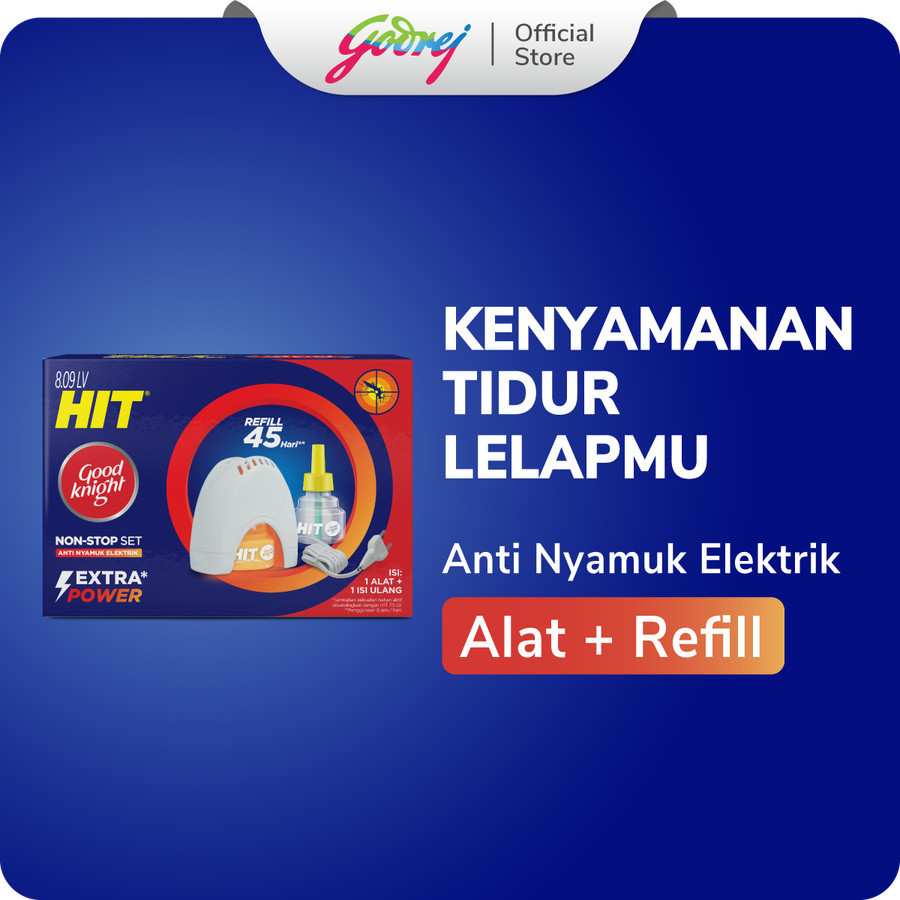 HIT OBAT NYAMUK ELEKTRIK - GOOD KNIGHT NON-STOP SET (ALAT & REFILL 35ml)- obat nyamuk elektrik