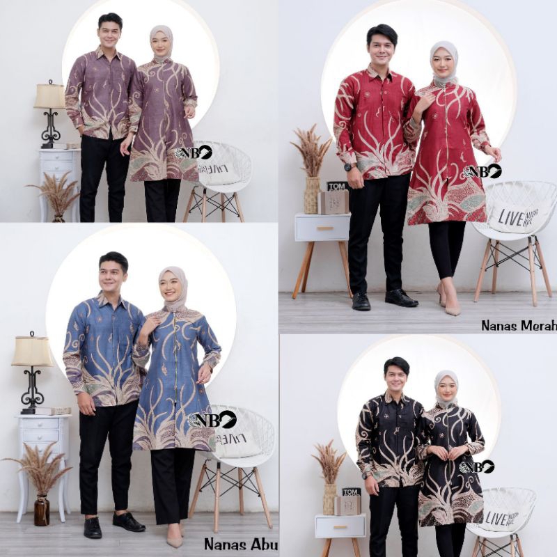 BAJU BATIK SETELAN COPLE PASANGAN PRIA WANITA BATIK PEKALONGAN