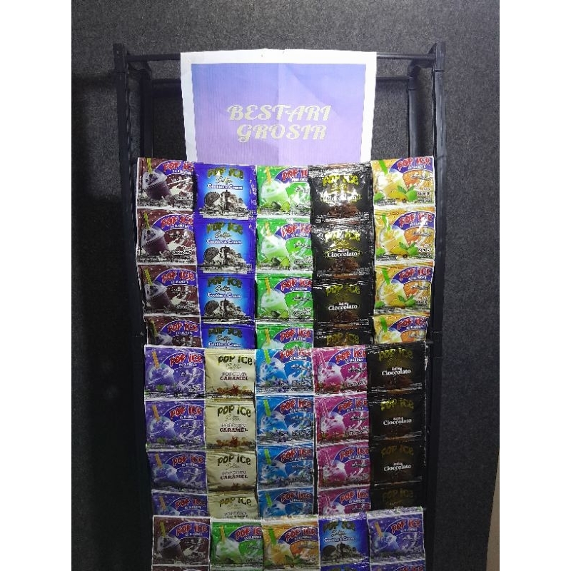 

POP ICE MILK SHAKE POWDER (MINUMAN BLANDER) 1 RENCENG (ISI 10PCS)