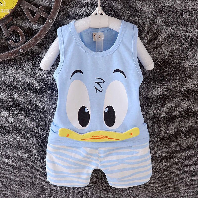SET SINGLET BABY DUCK BIRU