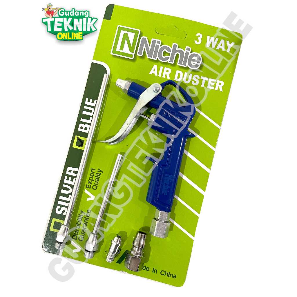 NICHIE Air Duster Angin 3WAY DG10 BIRU NEPEL-COUPLER / Alat Semprotan Semprot Pistol Tembakan Angin 