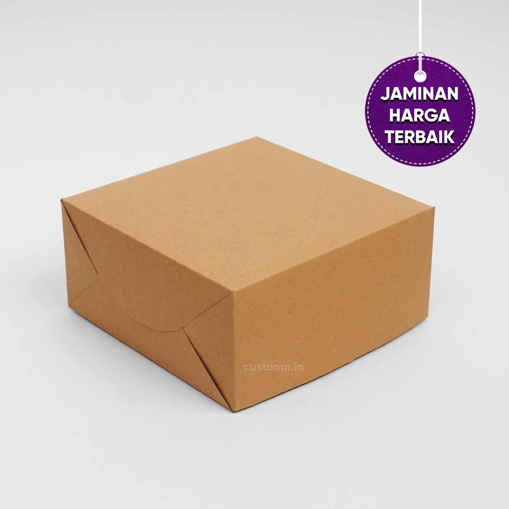 

1616 Kardus Snack (Ukuran16x16x7,5 cm) - Kardus Hajatan- Kardus Syukuran - Kardus Catering | Custoom.in