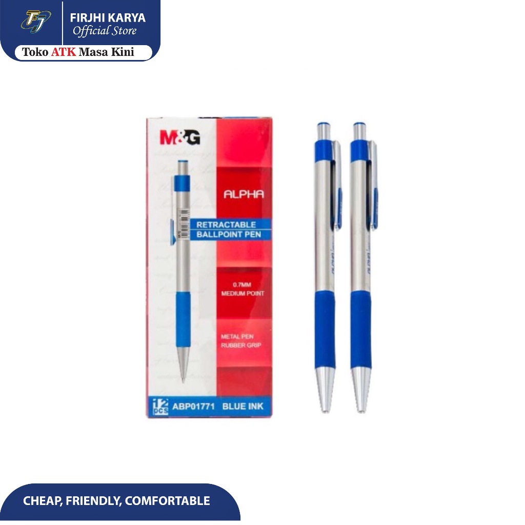 

M&G Ballpoint pulpen alpha 0.7 mm metal retractable pen