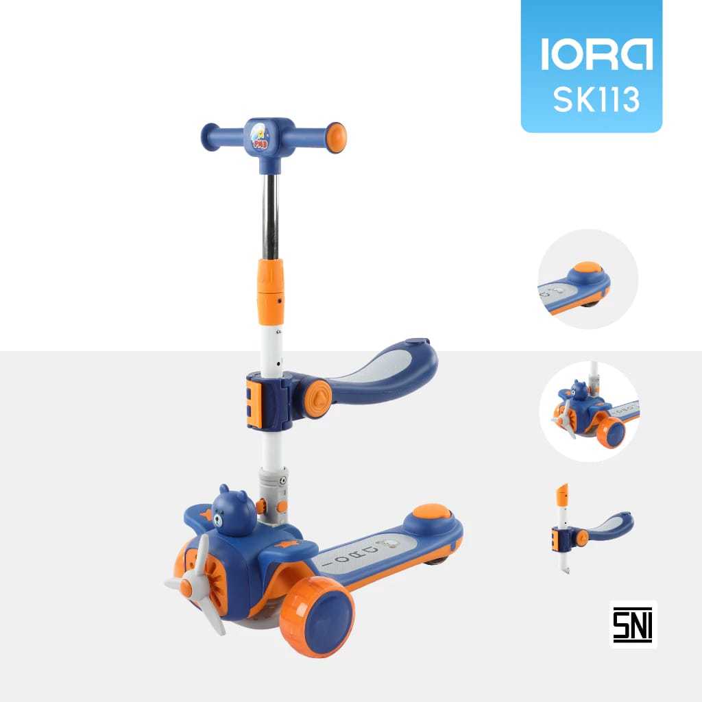 ASEMKAJKT - Skuter Anak roda 3 Skuter lipat anak Lora SK113 skuter mainan anak laki laki dan perempu