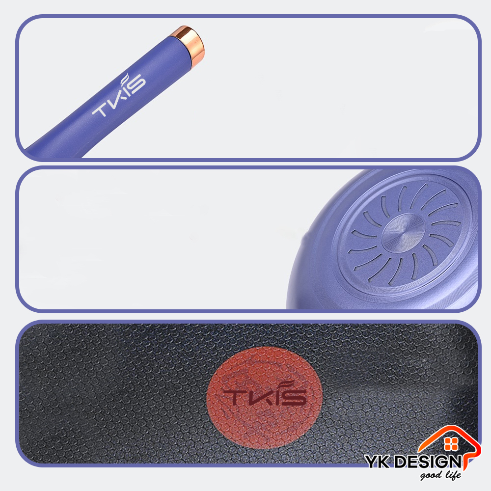 YK DESIGN Paket Combo Set Frypan 32 CM Wajan Anti Lengket Premium Bahan Tebal YK-A853 +tutup