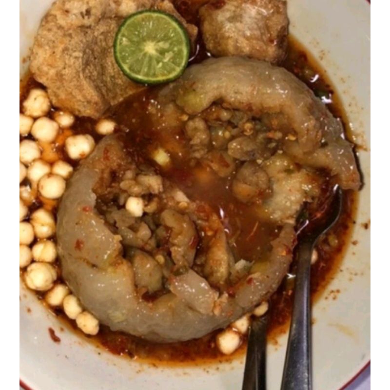 

Baso Aci Isi Jando komlit dengan saos kecap penyedap