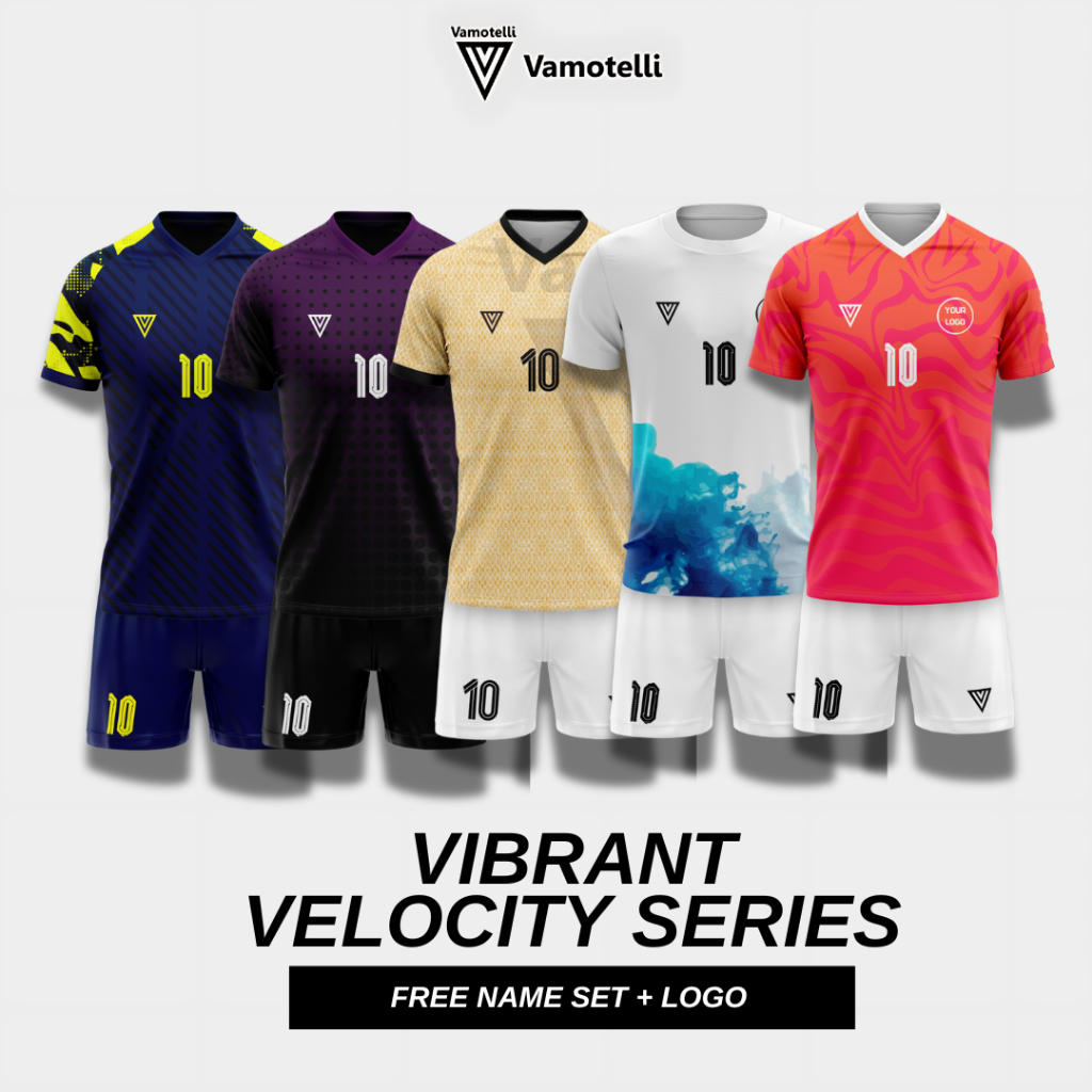 Vamotelli Jersey Bola Setelan Futsal - Dryfit Premium (Vibrant Velocity Series)