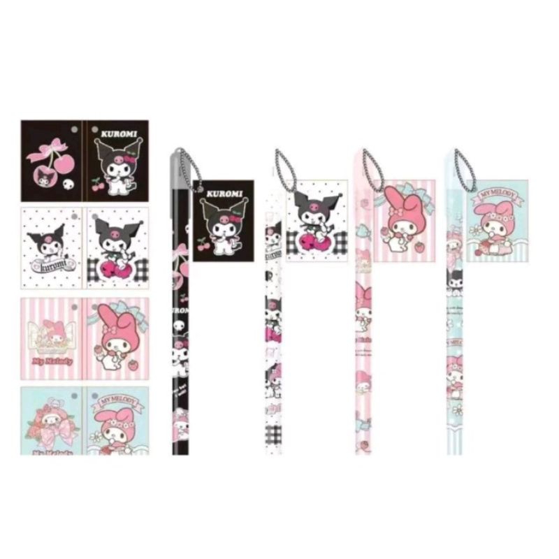 

1 pcs pulpen gantung buku note kecil Sanrio Kuromi Melody