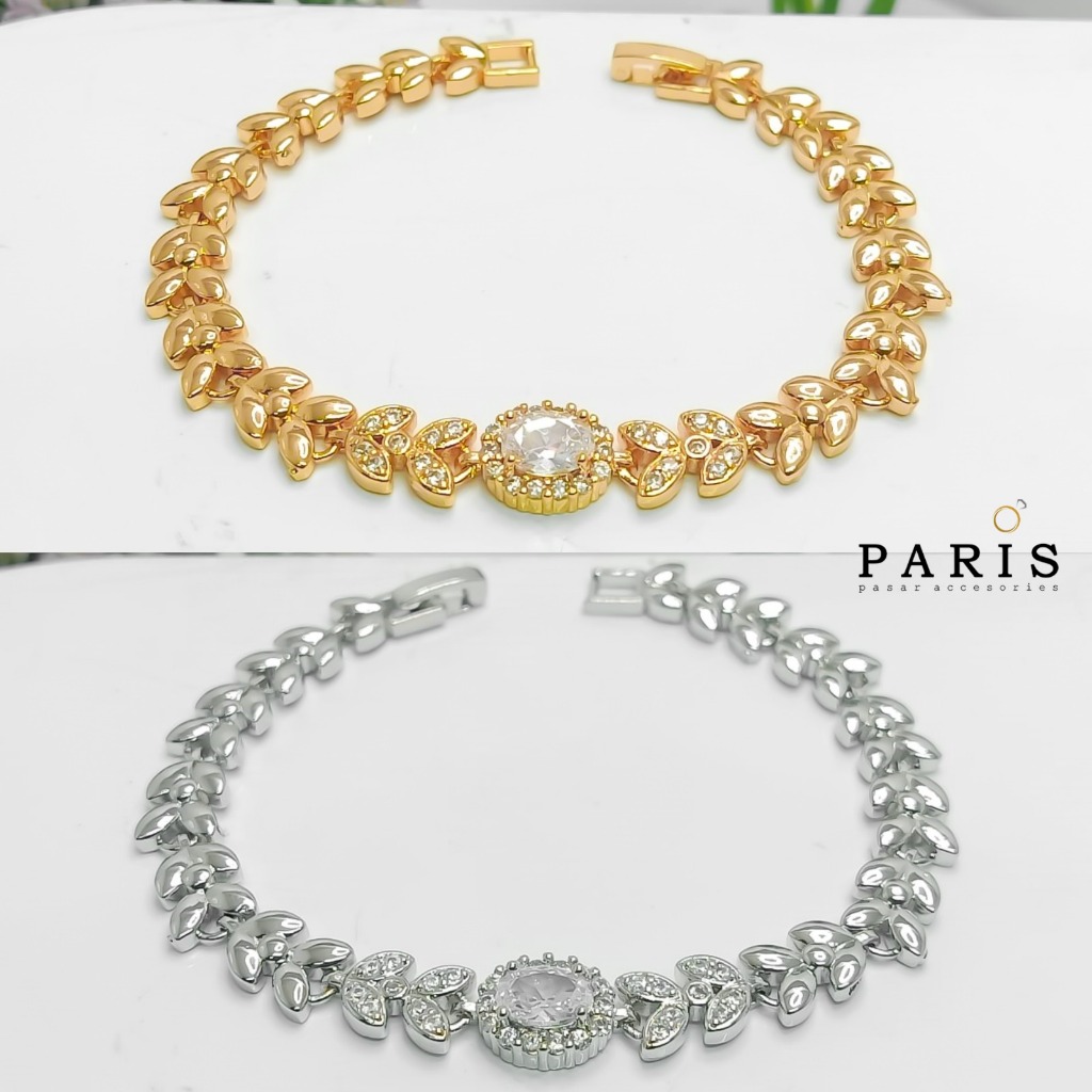 Gelang Rantai Perhiasan Wanita Dewasa Dan Remaja Lapis Emas Dan Perak GR.14