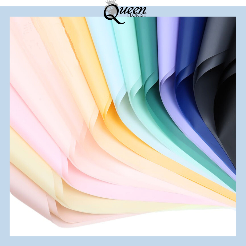 

20 LEMBAR Flower Wrapping Paper Kertas Buket Bunga Polos Korea Cellophane Waterproof KB30
