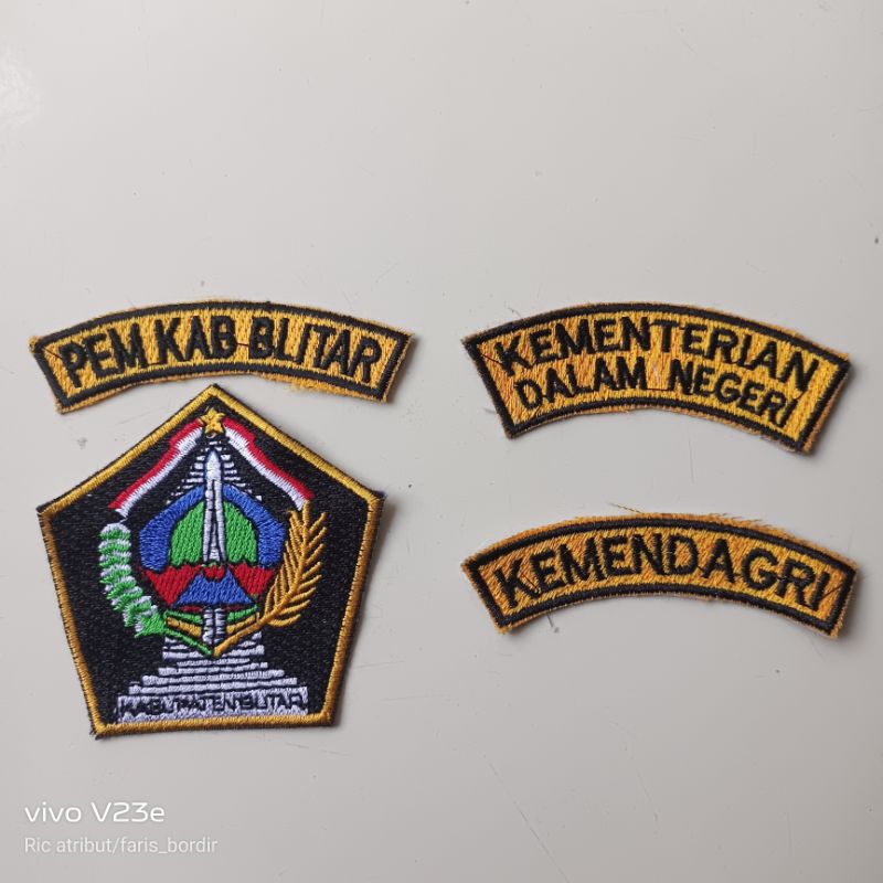 BET LOGO BORDIR LAMBANG PEM KAB BLITAR LOGO blitar logo kabupaten blitar bordir pns pemda blitar