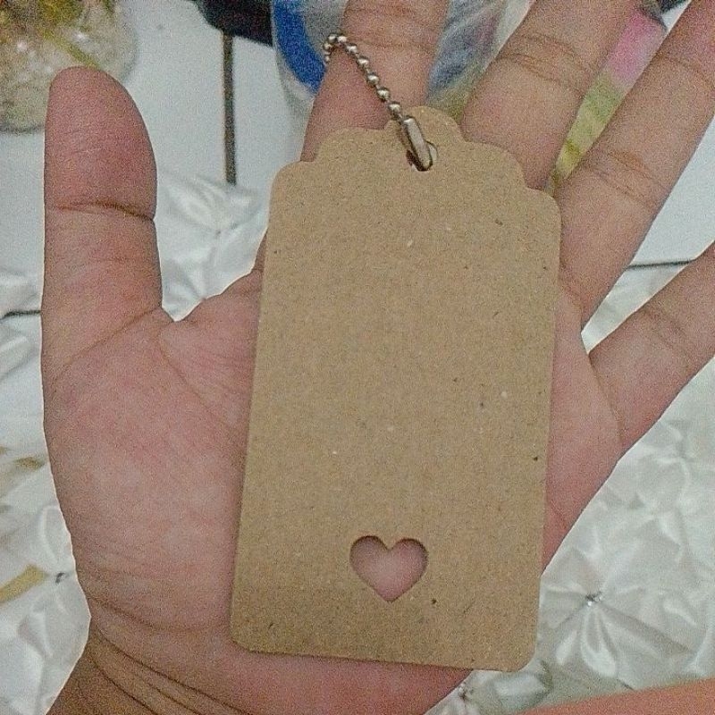 Hang tag Kraft /hangtag craft coklat/hang tag rustik free tali rami atau tali goni