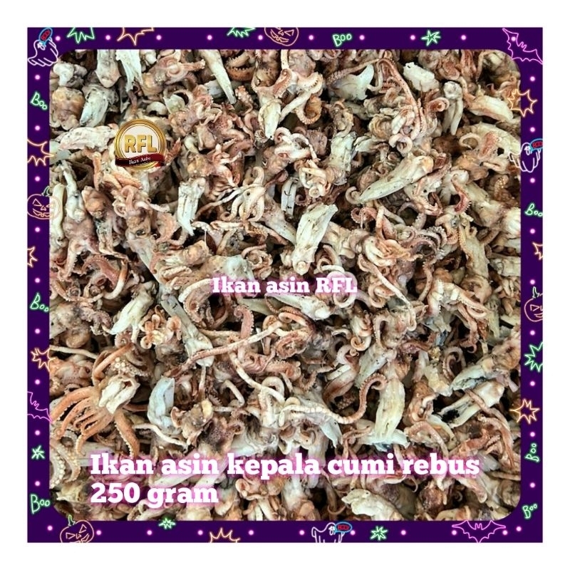 

ikan asin kepala cumi rebus 250gram