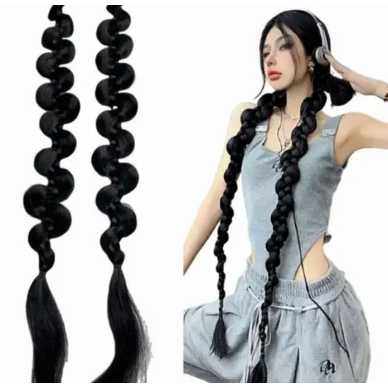 GRIYA REMA Rambut Sambung Rambut Palsu Rambut Kepang Braidiing Hair Kepang Panjang