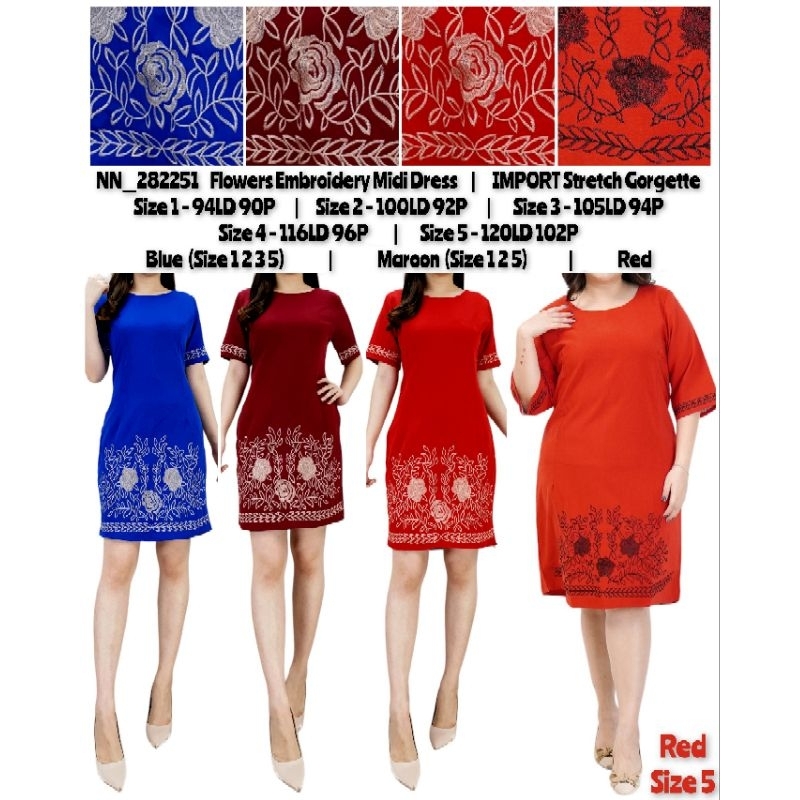 Dress wanita bordir natal & imlek UKURAN JUMBO BIG SIZE 282251
