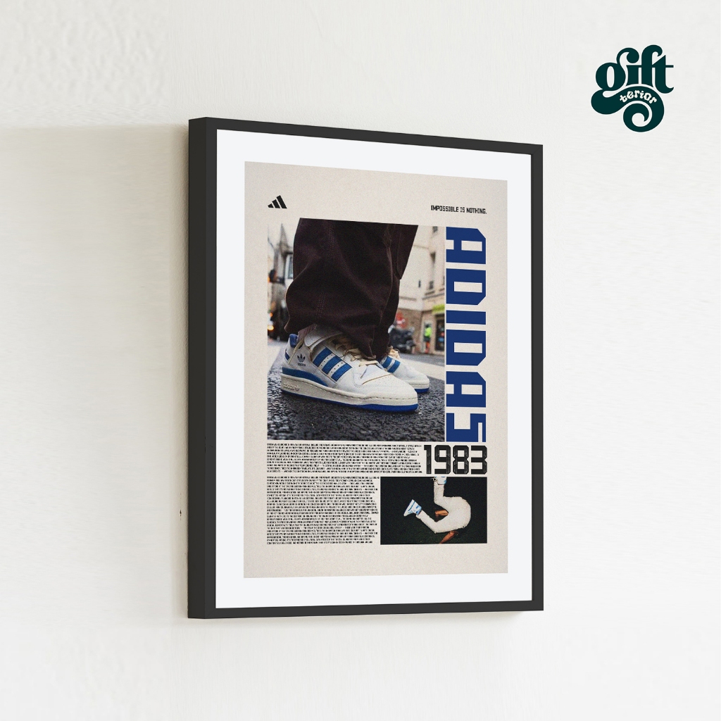 GIFT TERIOR - 8 ADIDAS 1983 Poster Classic Sport Brand Retro Vintage Frameblock