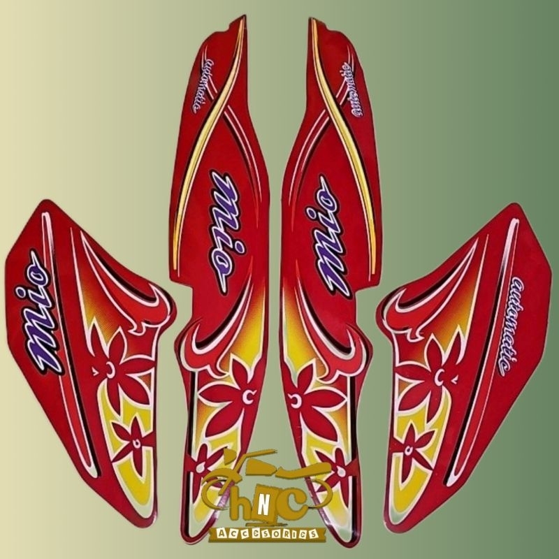 STRIPING YAMAHA MIO SPORTY KEMBANG MERAH TAHUN 2004