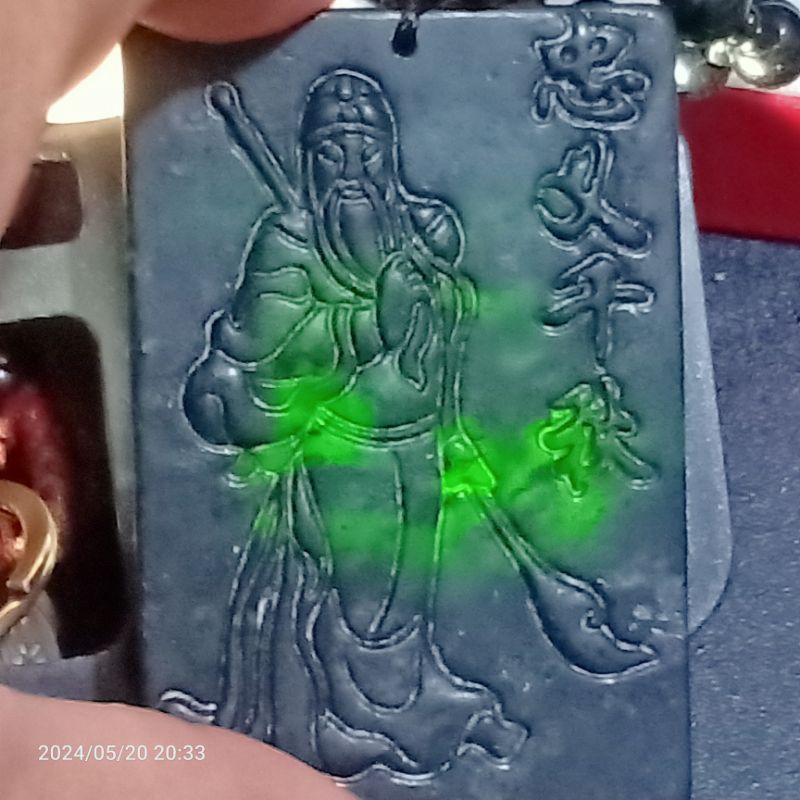 kalung kwankong giok hitam asli black jade