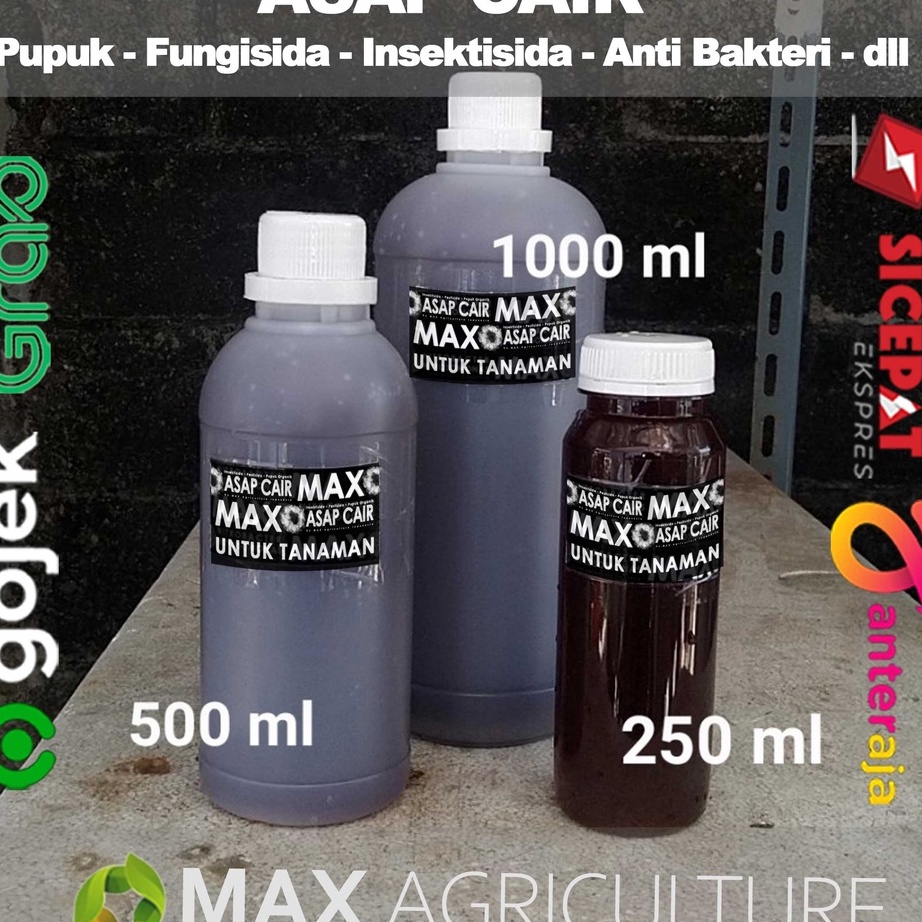 Stok terbaru Asap Cair Liquid Smoke Wood Vinegar Batok Kelapa Asli untuk pertanian 1 liter