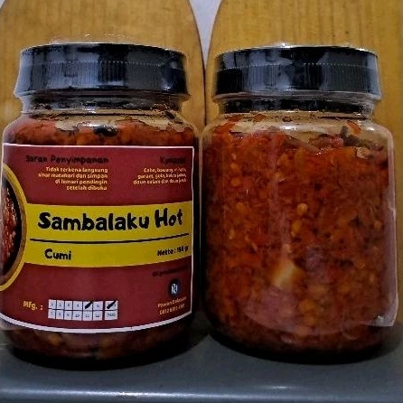 

Sambalaku Hot Cumi. Kombinasi 2 cabai premium di tambah cumi asin pilihan. 150 gr.
