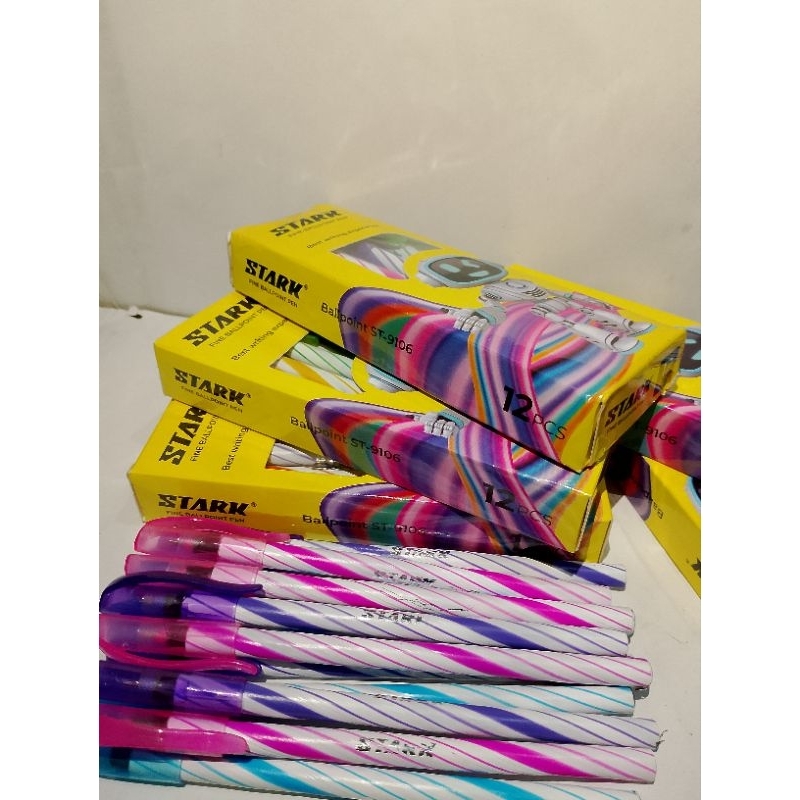 

12 Pcs pulpen stark lucu warna warni (harga per satu pak)