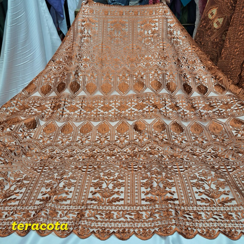 PROMO MURAH  Bahan Kebaya Sapto Premium | Kain Tile | Motif Terbaru | Kain Meteran | Brukat Tile